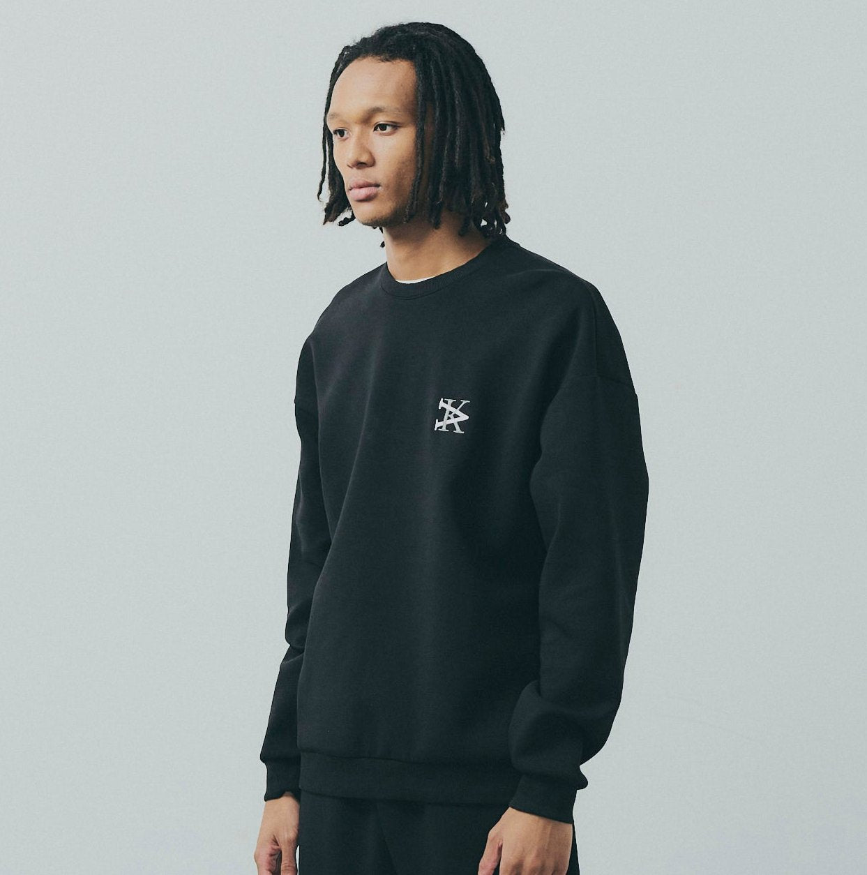 スウェット クルーネック ブラック