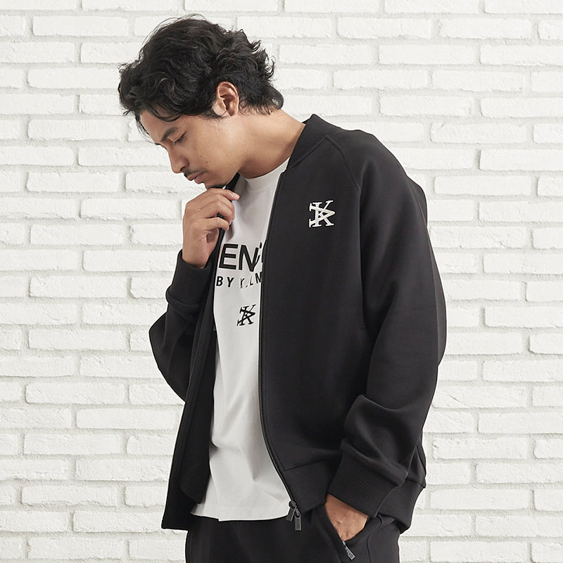 トラックジャケット スウェット ダブルジップ ブラック