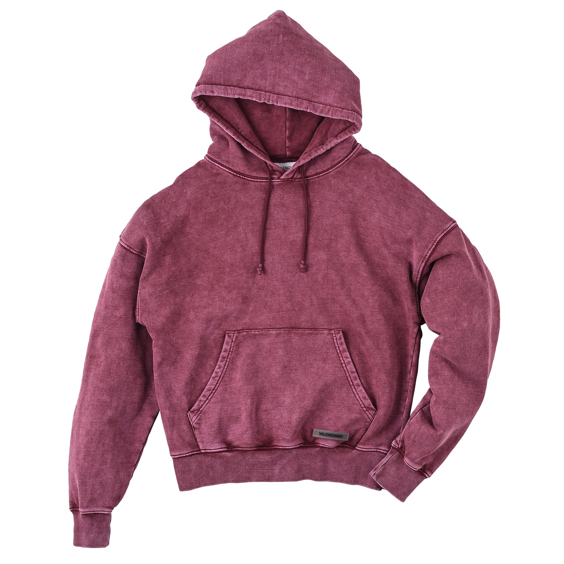 染めパーカー フーディ バーガンディ