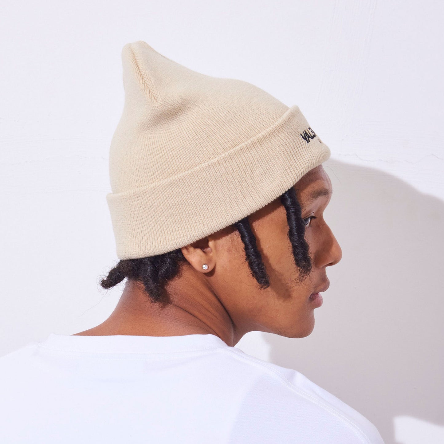 ニットキャップ 帽子 ベージュ