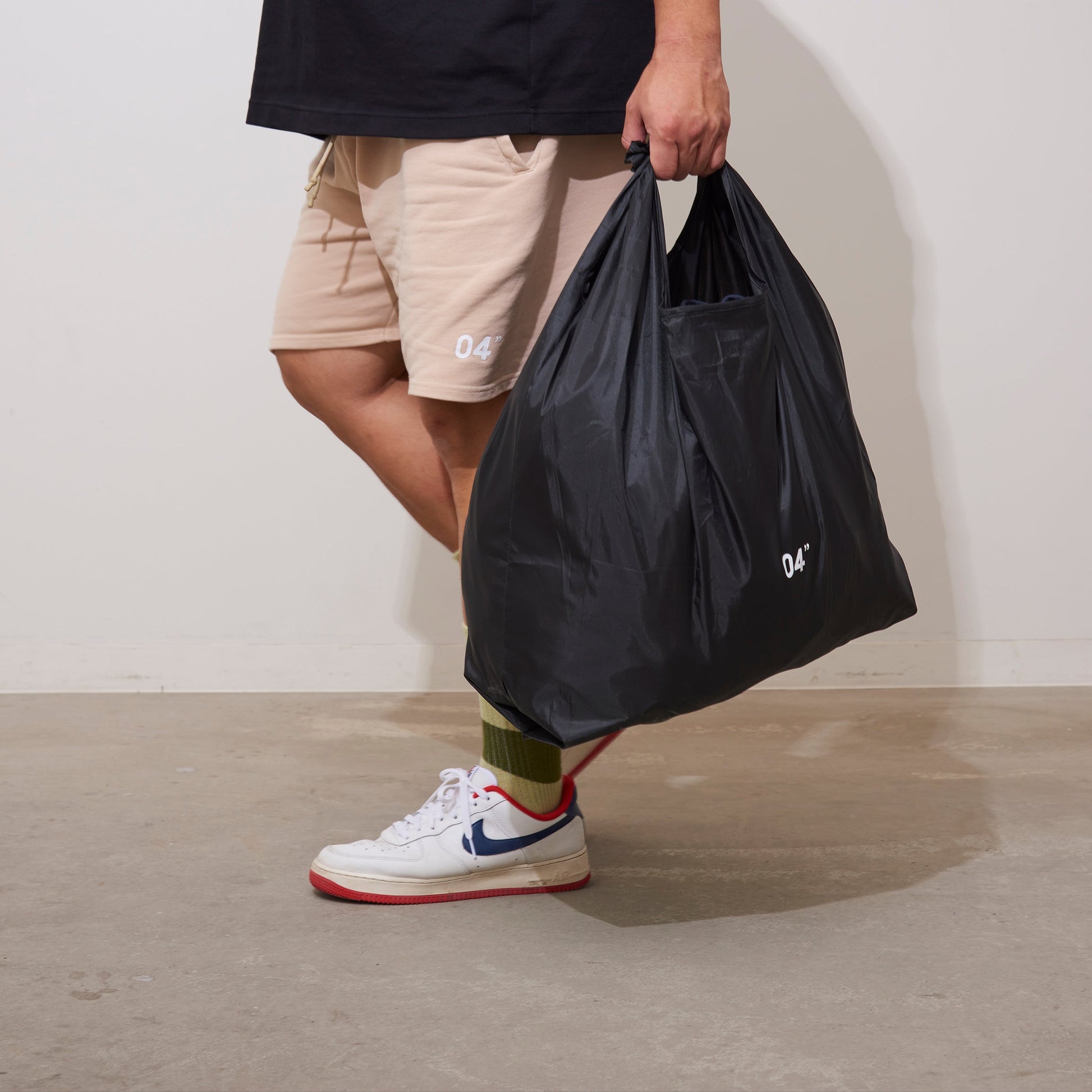 エコバッグ 大容量 ポケッタブル ブラック