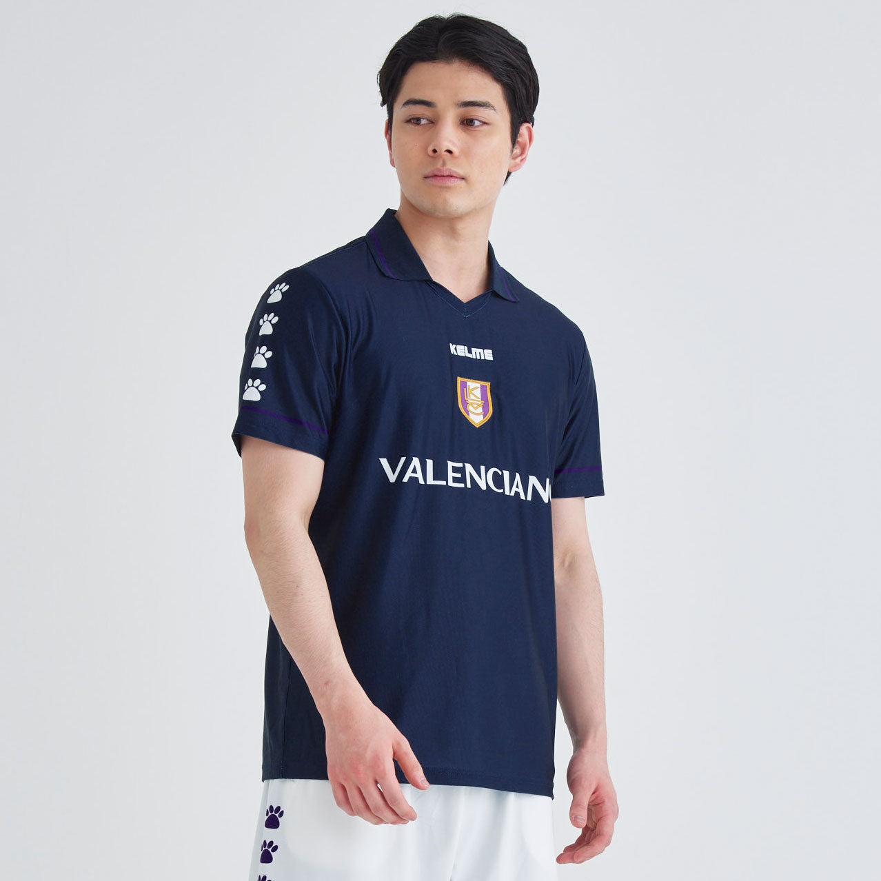 サッカーシャツ ポロ襟 ネイビー
