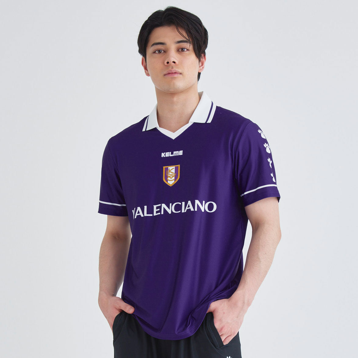 サッカーシャツ ポロ襟 パープル